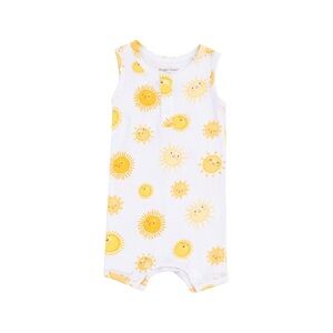 Angel Dear Cream Baby Footed Pajamas with Yellow Accents NEW WITH TAGS 6-12 mo